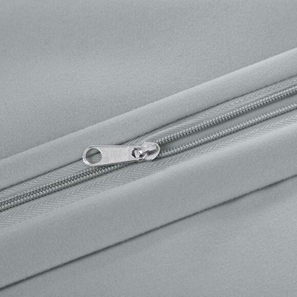 Pillowcase with Zipper Closure Soft Long Pillow Cases for Body Pillow Light Grey - Picture 5 of 6